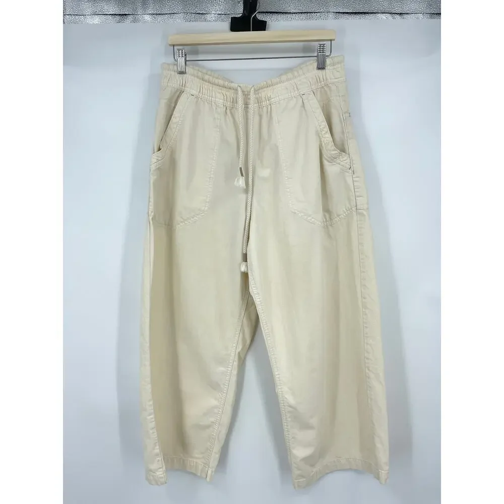 We The Free | Easy Peasy Pull-On Jeans in Irie Off White Drawstring Baggy Pant M